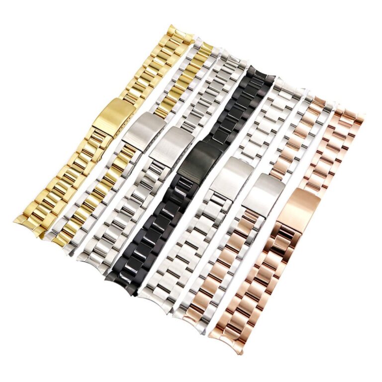 Stainless Steel Oyster Watch Bracelet Hollow Curved End Links